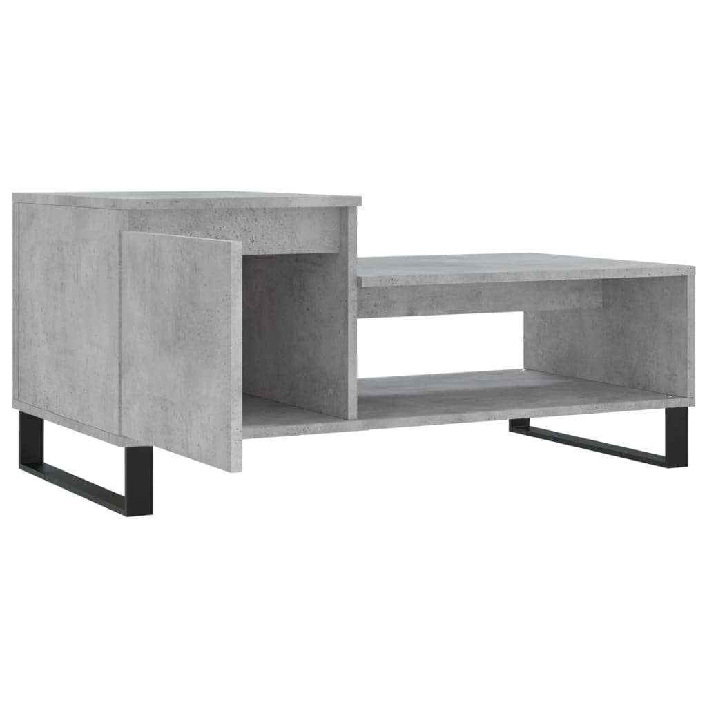 Coffee Table Concrete Grey 100x50x45 cm Engineered Wood