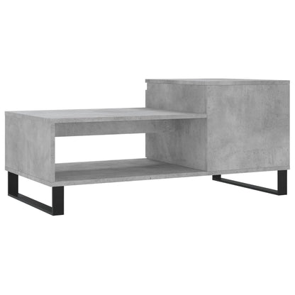 Coffee Table Concrete Grey 100x50x45 cm Engineered Wood