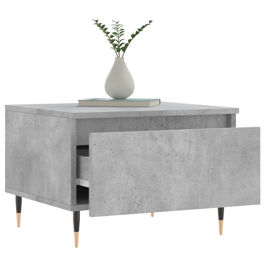 Coffee Table Concrete Grey 50x46x35 cm Engineered Wood