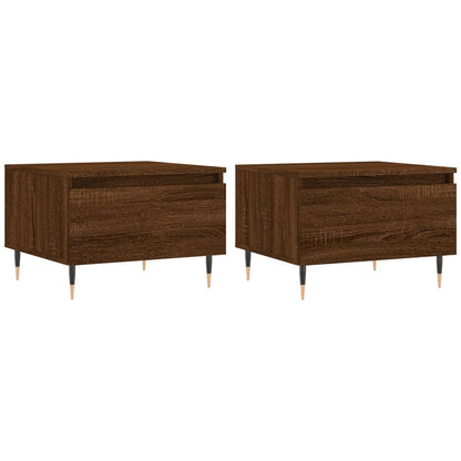 Coffee Tables 2 pcs Brown Oak 50x46x35 cm Engineered Wood