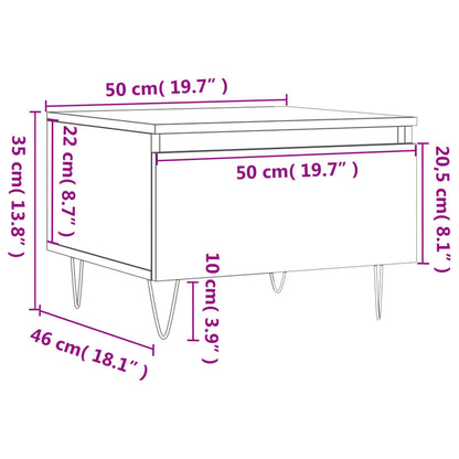 Coffee Table Concrete Grey 50x46x35 cm Engineered Wood