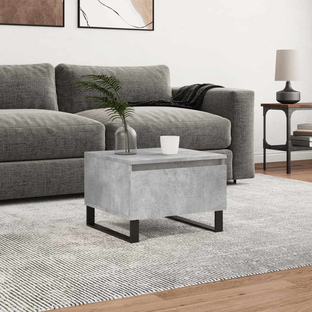 Coffee Table Concrete Grey 50x46x35 cm Engineered Wood