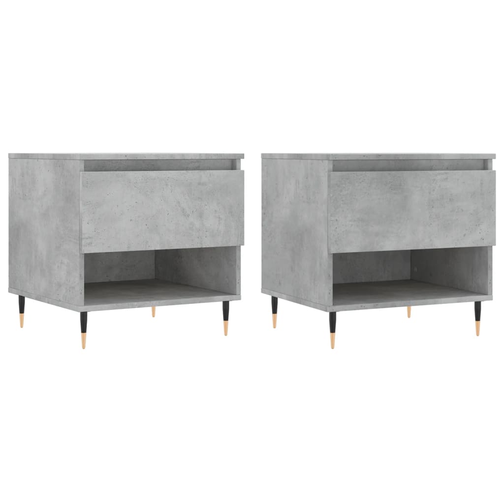 Coffee Tables 2 pcs Concrete Grey 50x46x50 cm Engineered Wood