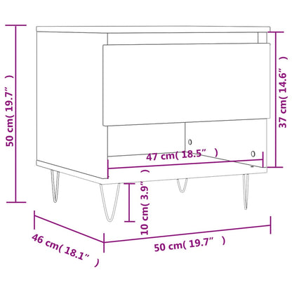 Coffee Table Grey Sonoma 50x46x50 cm Engineered Wood