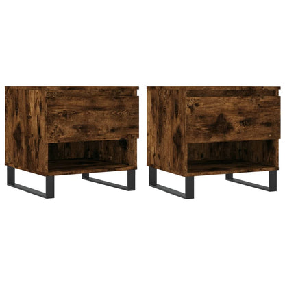 Coffee Tables 2 pcs Smoked Oak 50x46x50 cm Engineered Wood