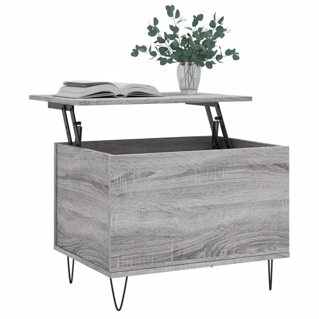 Coffee Table Grey Sonoma 60x44.5x45 cm Engineered Wood