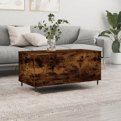 Coffee Table Smoked Oak 90x44.5x45 cm Engineered Wood