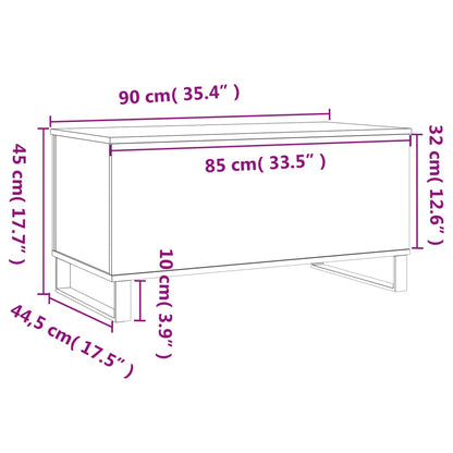 Coffee Table Sonoma Oak 90x44.5x45 cm Engineered Wood