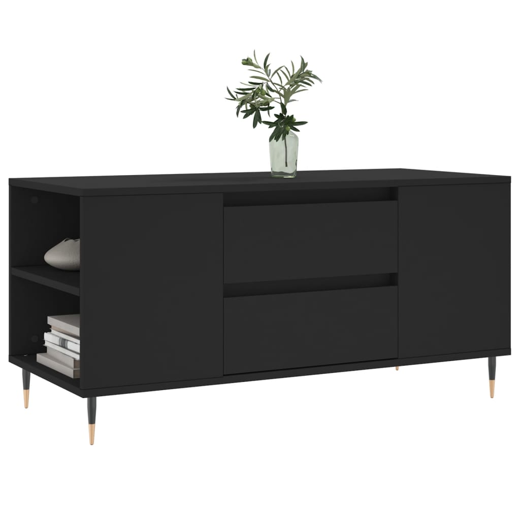 Coffee Table Black 102x44.5x50 cm Engineered Wood