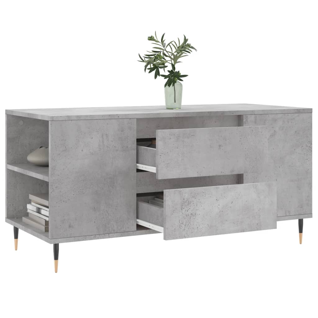 Coffee Table Concrete Grey 102x44.5x50 cm Engineered Wood