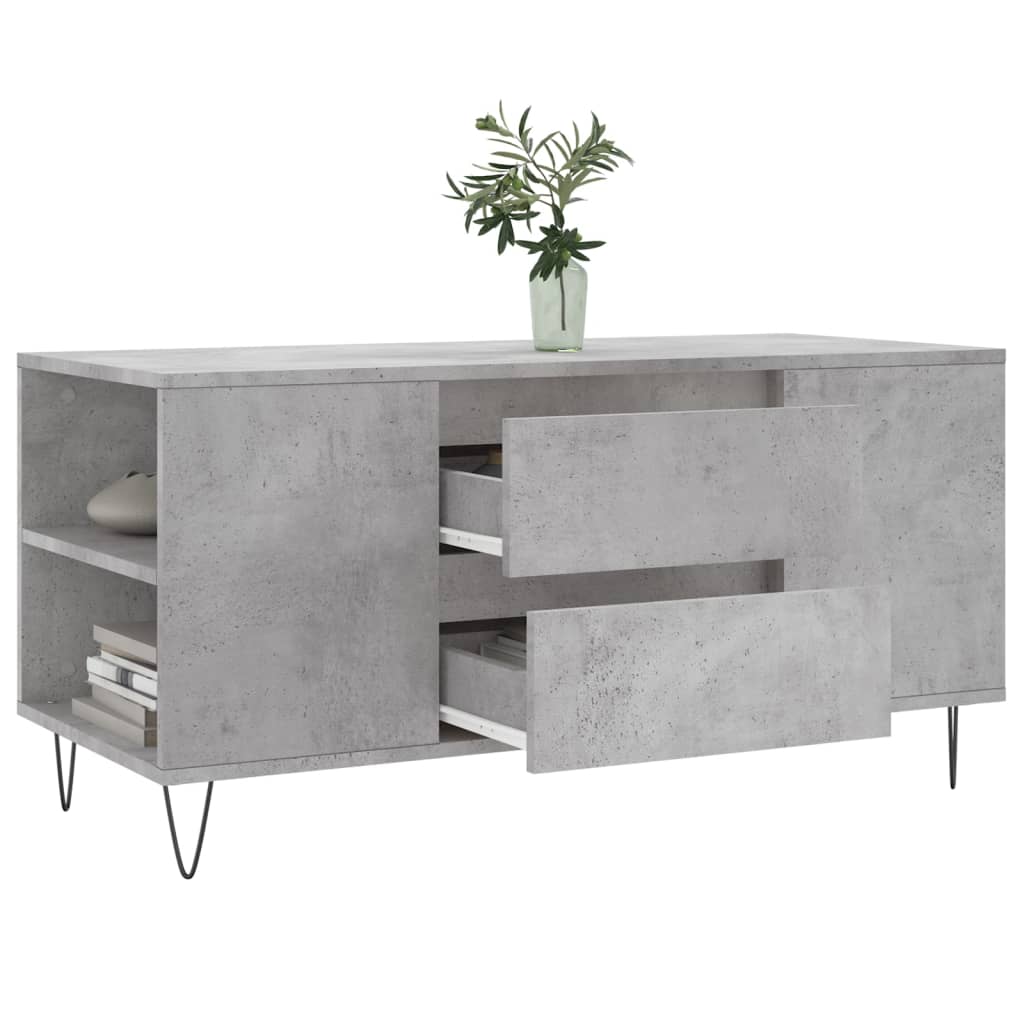 Coffee Table Concrete Grey 102x44.5x50 cm Engineered Wood