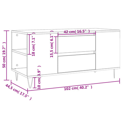 Coffee Table Concrete Grey 102x44.5x50 cm Engineered Wood