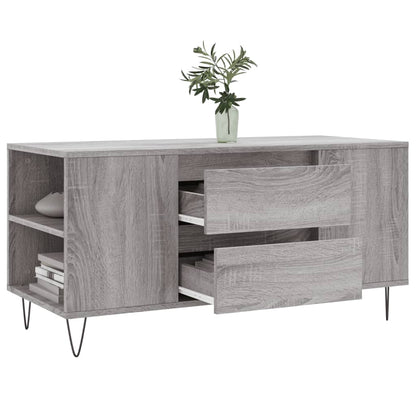 Coffee Table Grey Sonoma 102x44.5x50 cm Engineered Wood