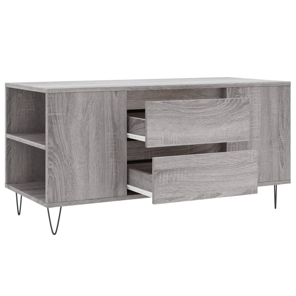 Coffee Table Grey Sonoma 102x44.5x50 cm Engineered Wood