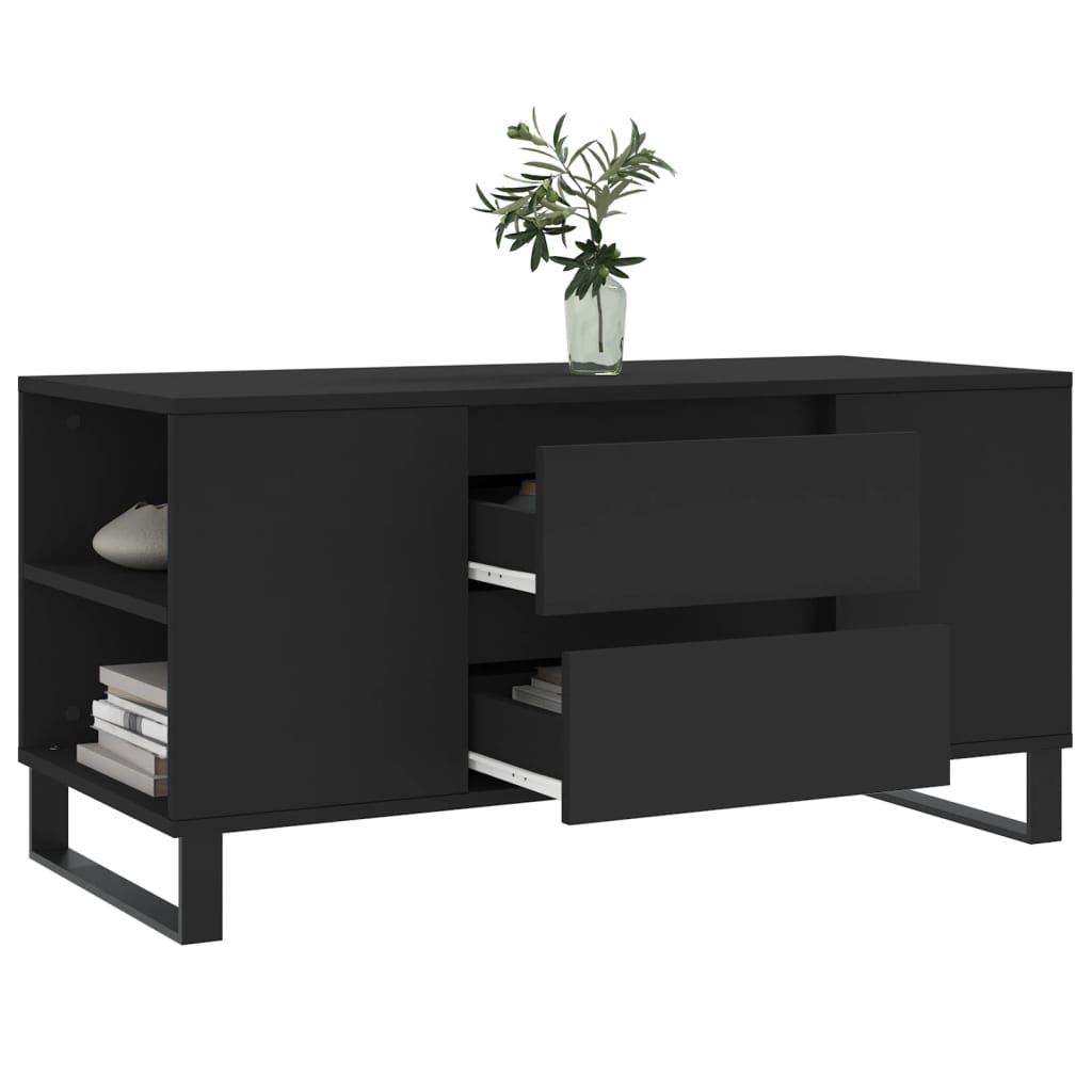 Coffee Table Black 102x44.5x50 cm Engineered Wood