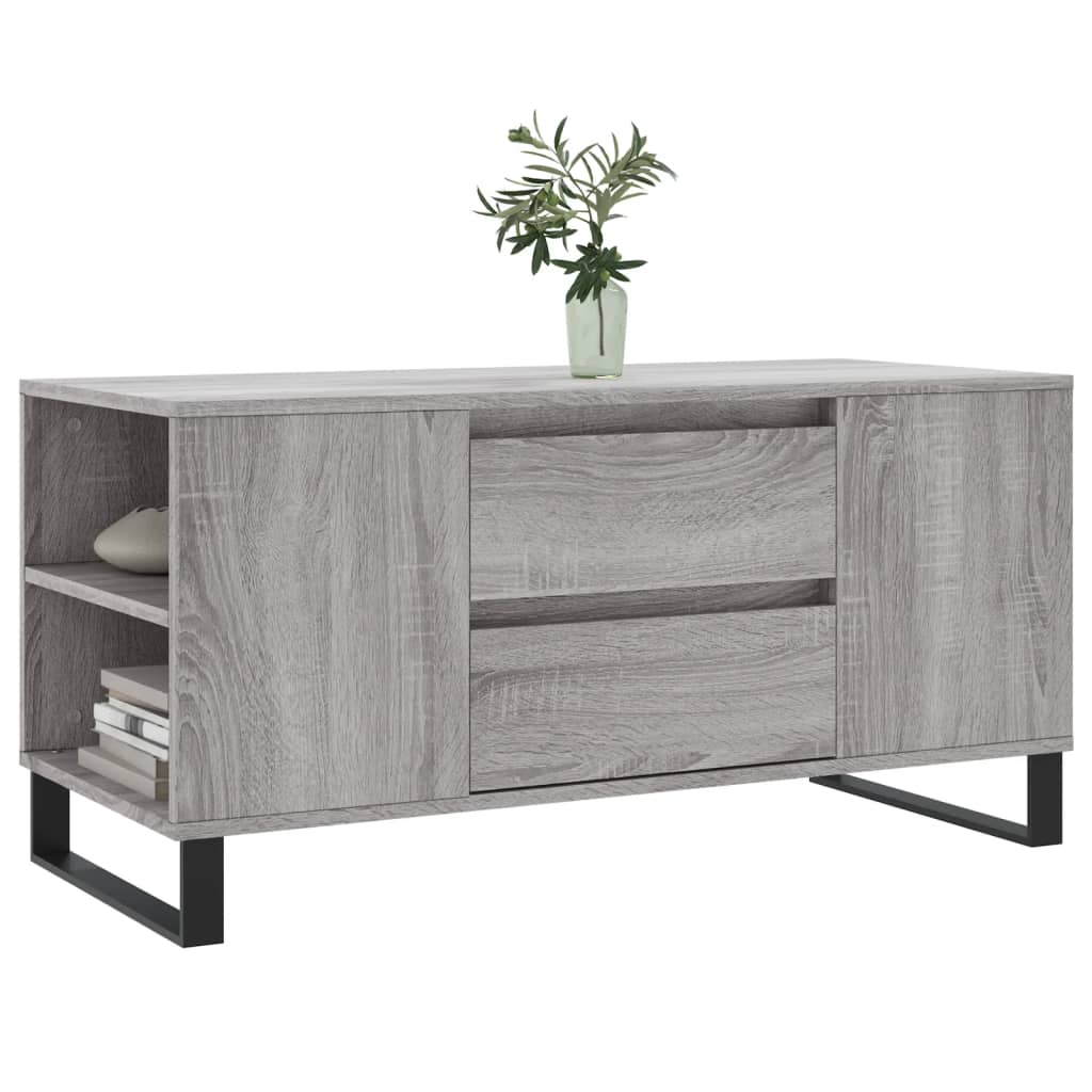 Coffee Table Grey Sonoma 102x44.5x50 cm Engineered Wood