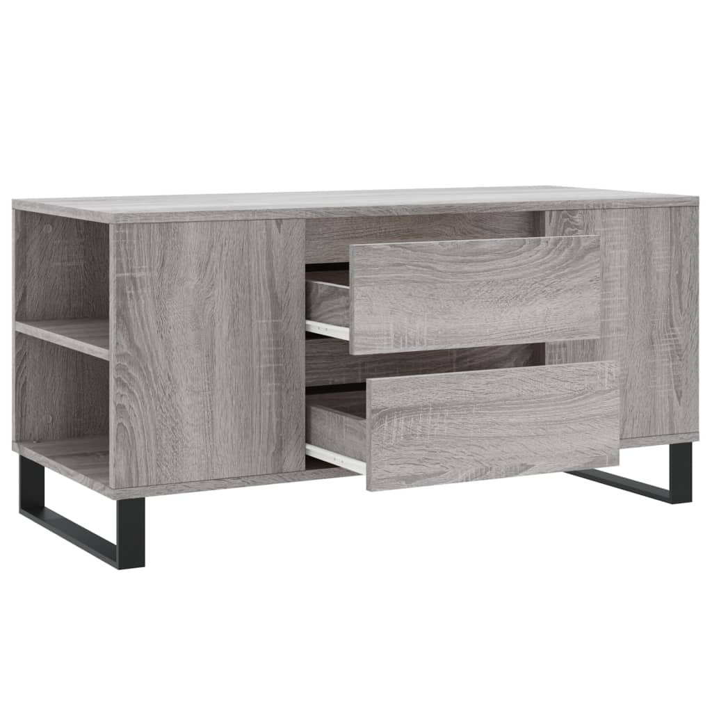 Coffee Table Grey Sonoma 102x44.5x50 cm Engineered Wood