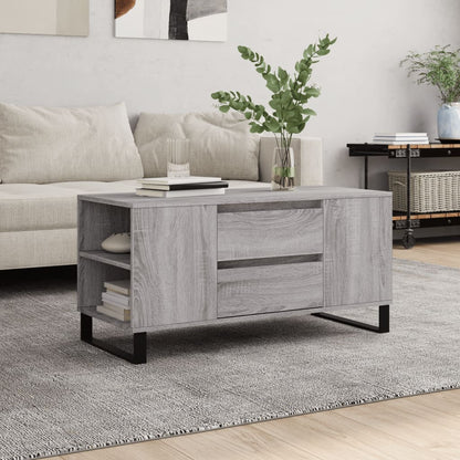 Coffee Table Grey Sonoma 102x44.5x50 cm Engineered Wood