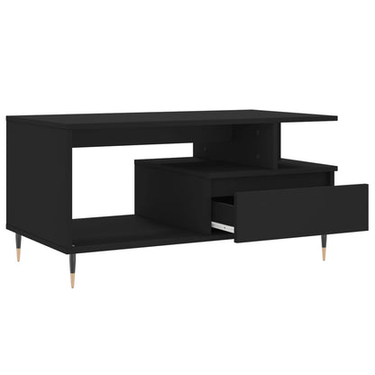 Coffee Table Black 90x49x45 cm Engineered Wood