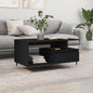 Coffee Table Black 90x49x45 cm Engineered Wood