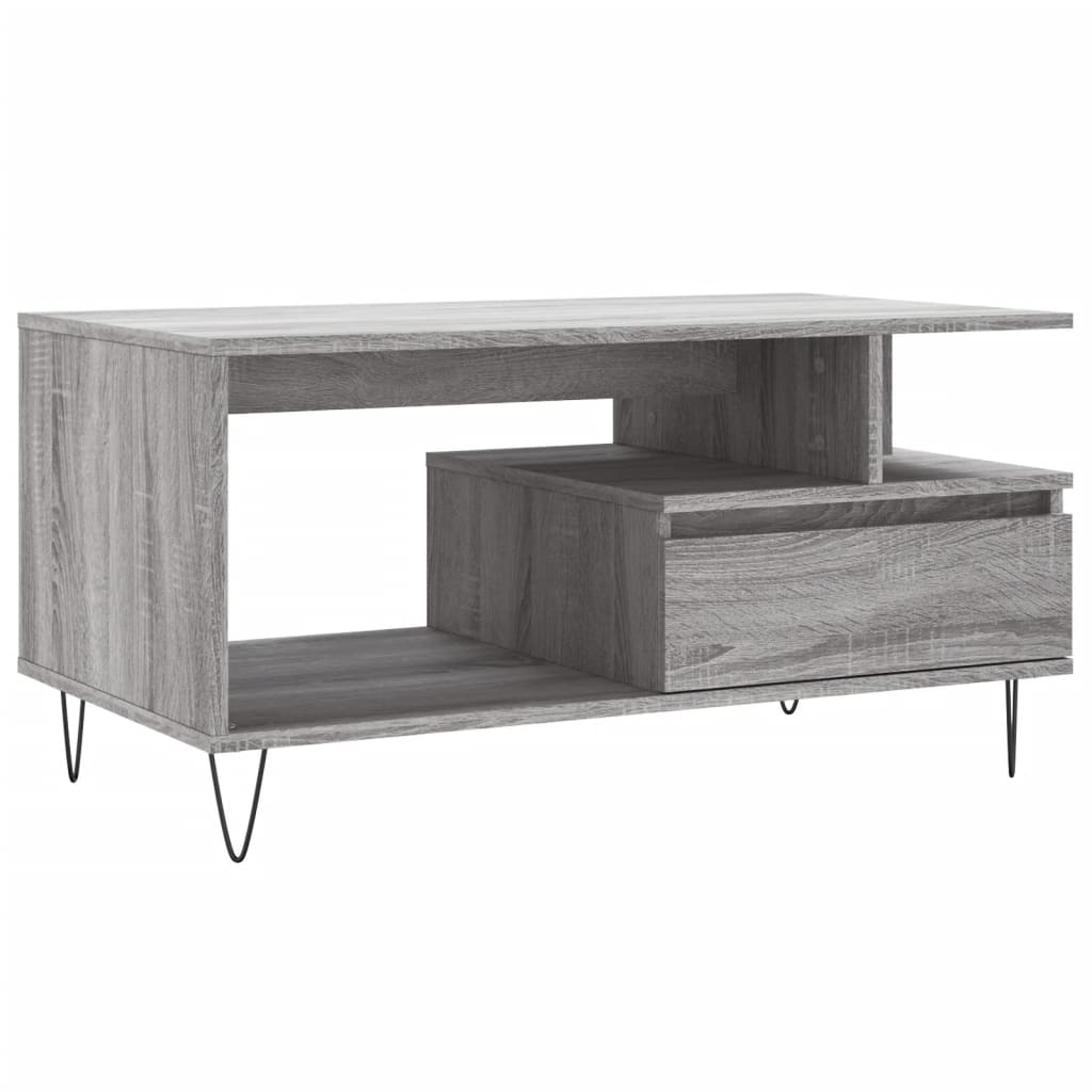 Coffee Table Grey Sonoma 90x49x45 cm Engineered Wood