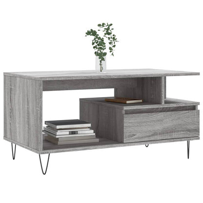 Coffee Table Grey Sonoma 90x49x45 cm Engineered Wood