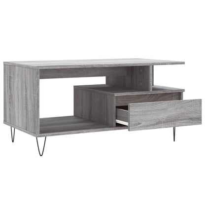 Coffee Table Grey Sonoma 90x49x45 cm Engineered Wood