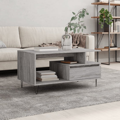 Coffee Table Grey Sonoma 90x49x45 cm Engineered Wood