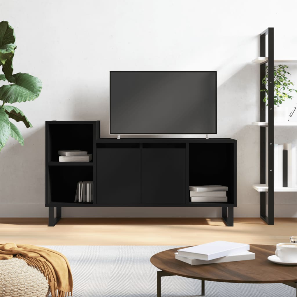 TV Cabinet Black 100x35x55 cm Engineered Wood