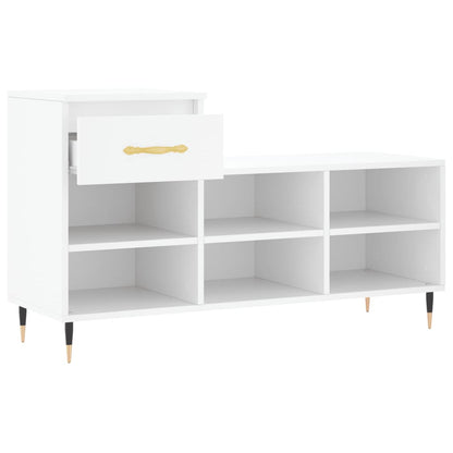 Shoe Cabinet White 102x36x60 cm Engineered Wood