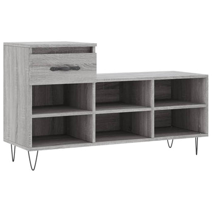 Shoe Cabinet Grey Sonoma 102x36x60 cm Engineered Wood