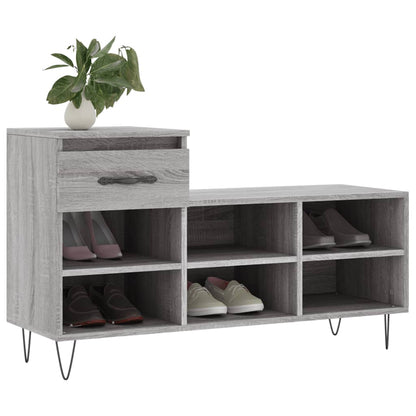 Shoe Cabinet Grey Sonoma 102x36x60 cm Engineered Wood