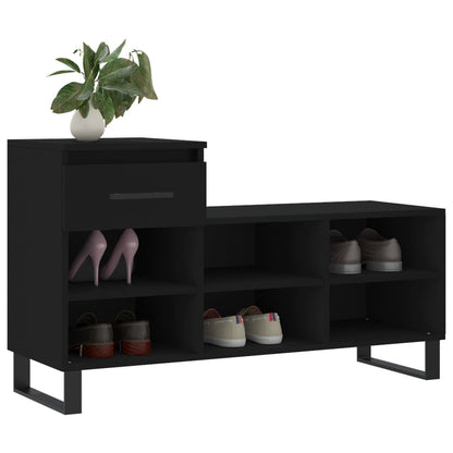 Shoe Cabinet Black 102x36x60 cm Engineered Wood