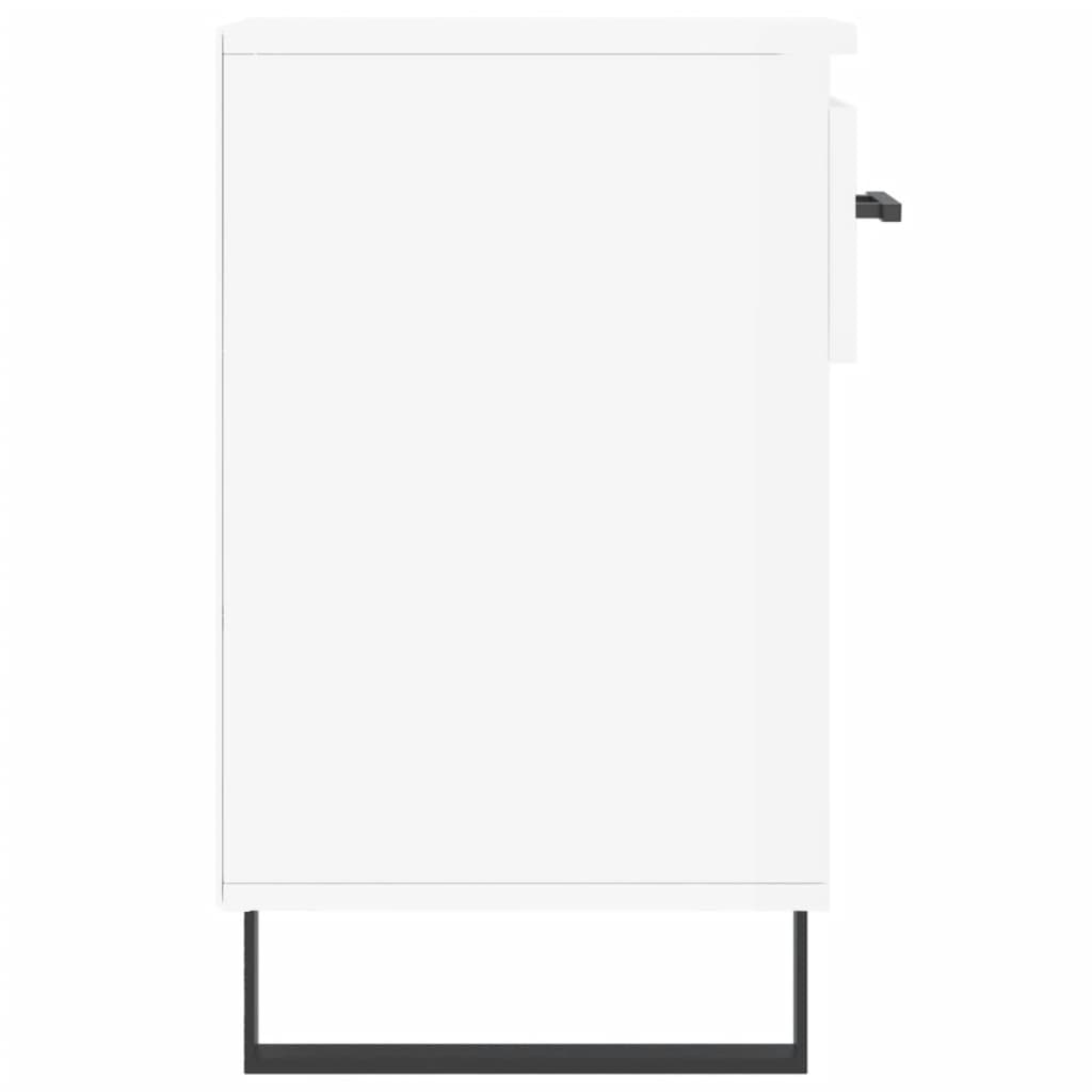 Shoe Cabinet High Gloss White 102x36x60 cm Engineered Wood