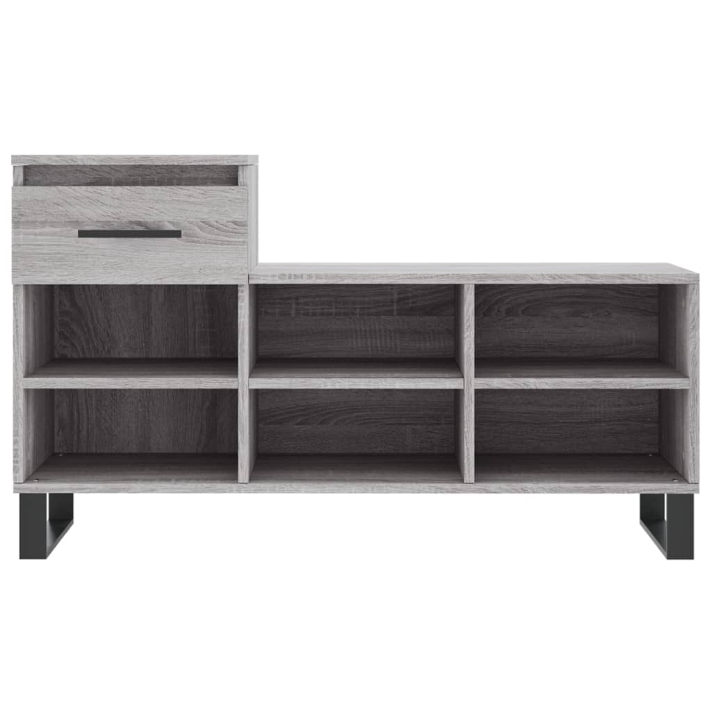 Shoe Cabinet Grey Sonoma 102x36x60 cm Engineered Wood