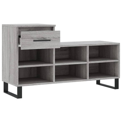 Shoe Cabinet Grey Sonoma 102x36x60 cm Engineered Wood