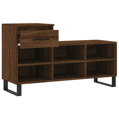 Shoe Cabinet Brown Oak 102x36x60 cm Engineered Wood