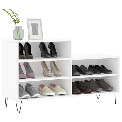 Shoe Cabinet White 102x36x60 cm Engineered Wood