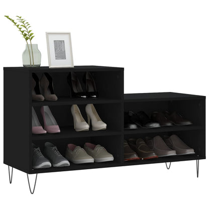 Shoe Cabinet Black 102x36x60 cm Engineered Wood