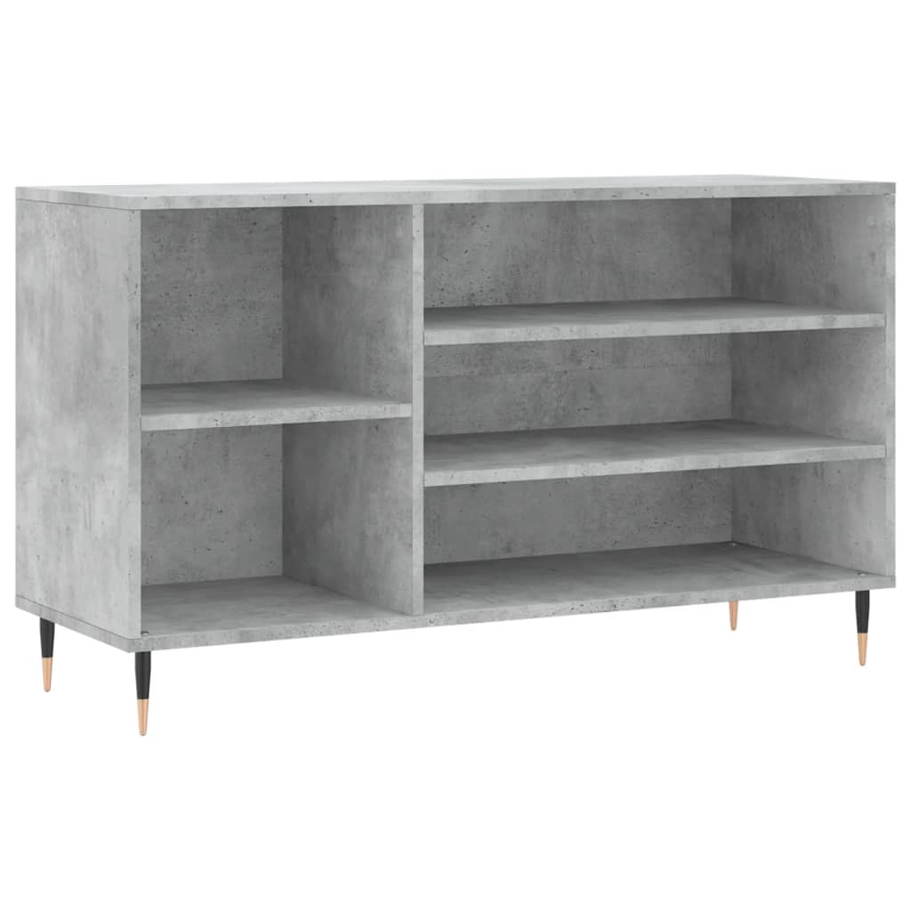 Shoe Cabinet Concrete Grey 102x36x60 cm Engineered Wood