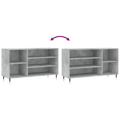 Shoe Cabinet Concrete Grey 102x36x60 cm Engineered Wood