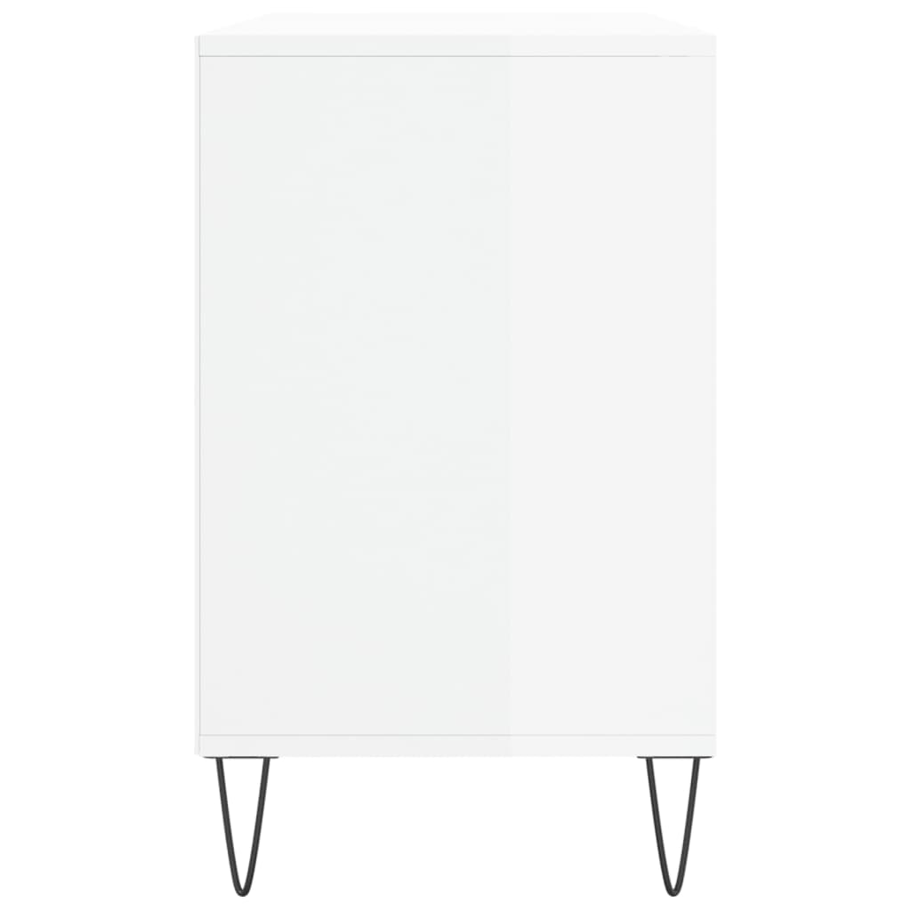 Shoe Cabinet High Gloss White 102x36x60 cm Engineered Wood