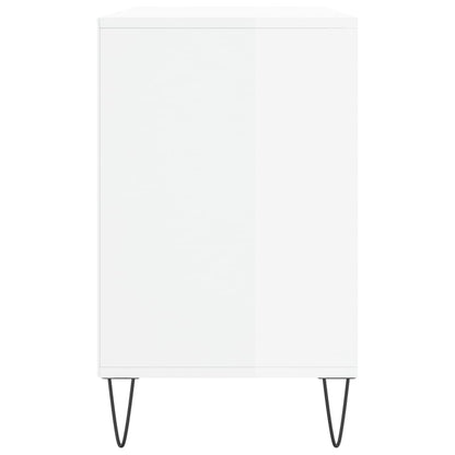 Shoe Cabinet High Gloss White 102x36x60 cm Engineered Wood