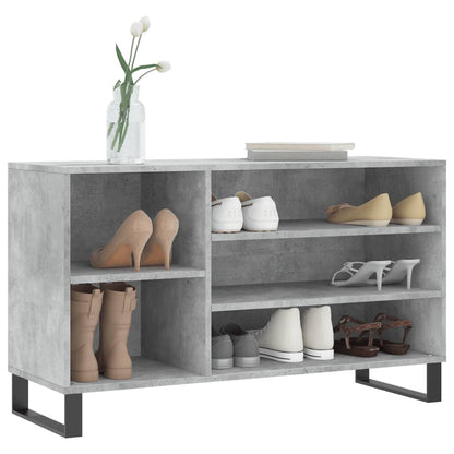 Shoe Cabinet Concrete Grey 102x36x60 cm Engineered Wood