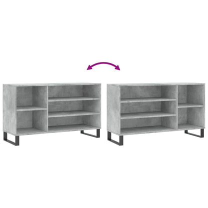 Shoe Cabinet Concrete Grey 102x36x60 cm Engineered Wood