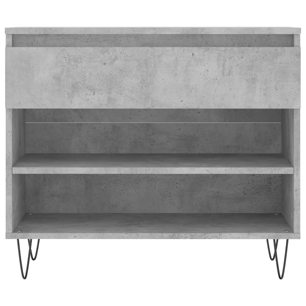 Shoe Cabinet Concrete Grey 70x36x60 cm Engineered Wood