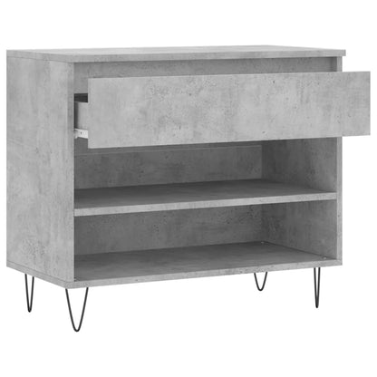 Shoe Cabinet Concrete Grey 70x36x60 cm Engineered Wood