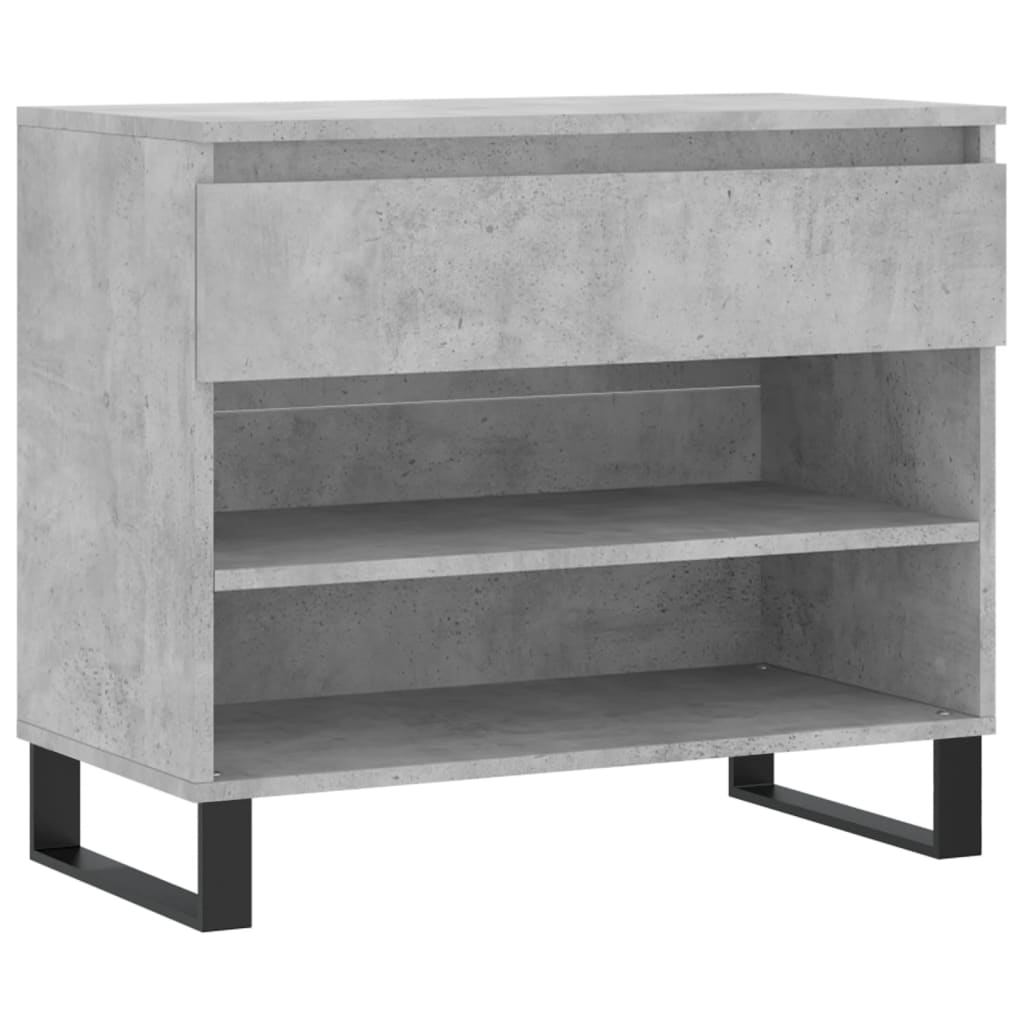 Shoe Cabinet Concrete Grey 70x36x60 cm Engineered Wood