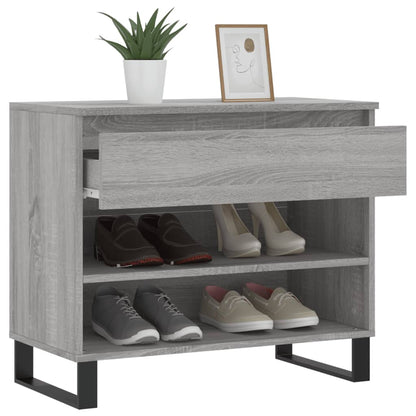 Shoe Cabinet Concrete Grey 70x36x60 cm Engineered Wood