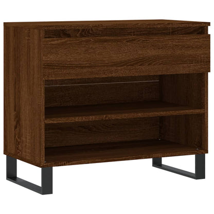 Shoe Cabinet Brown Oak 70x36x60 cm Engineered Wood